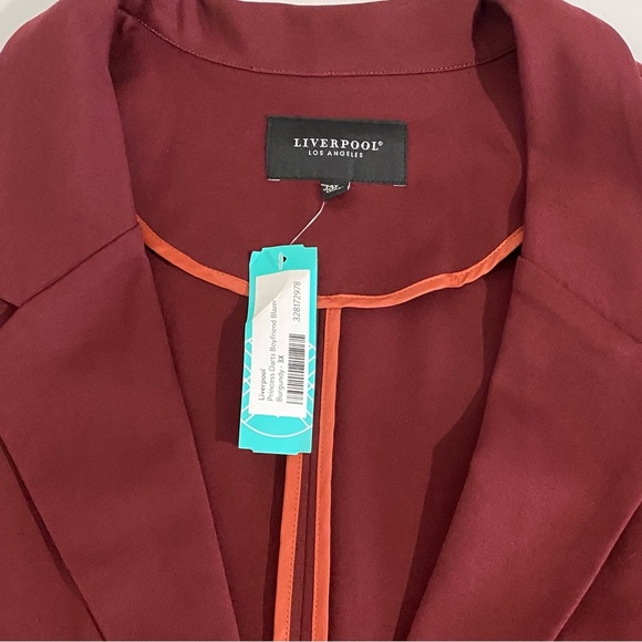 Liverpool Stitch Fix New Stretch Blazer Plus Size 3X Burgandy - Picture 8 of 16